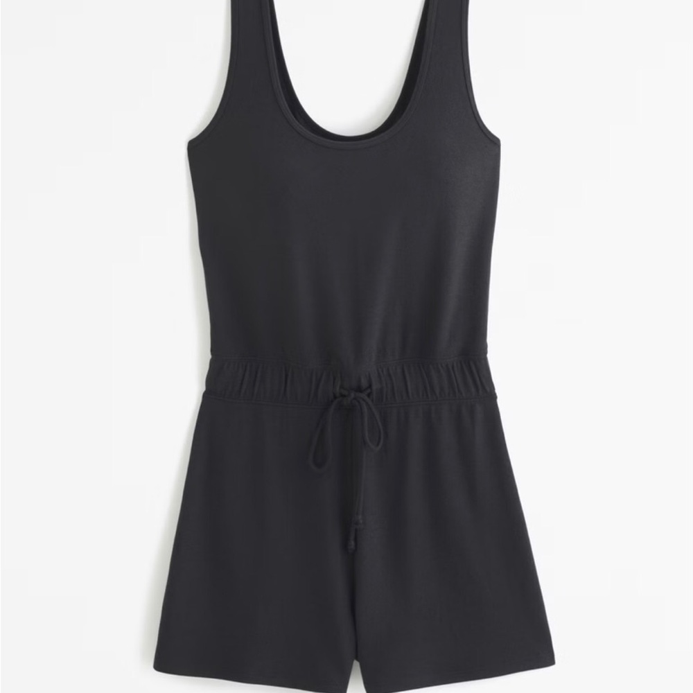 Abercrombie & Fitch Black Jumpsuit with Drawstring Waist